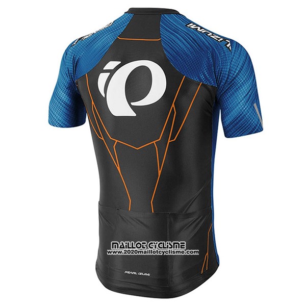2017 Maillot Ciclismo Pearl Izumi Bleu et Noir Manches Courtes et Cuissard